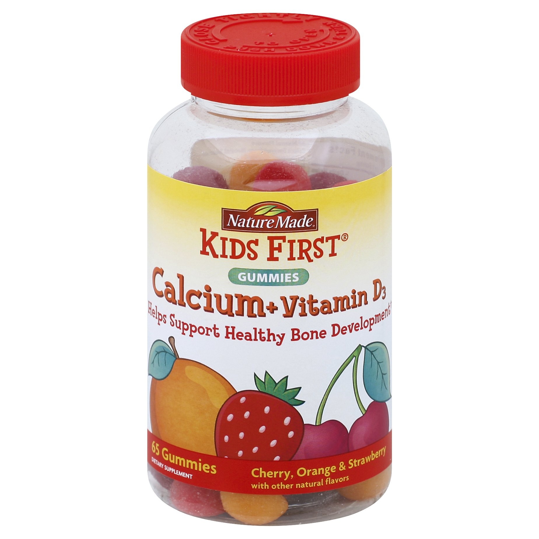 slide 1 of 1, Nature Made Kids First Calcium+ Vitamin D Gummies, 65 ct