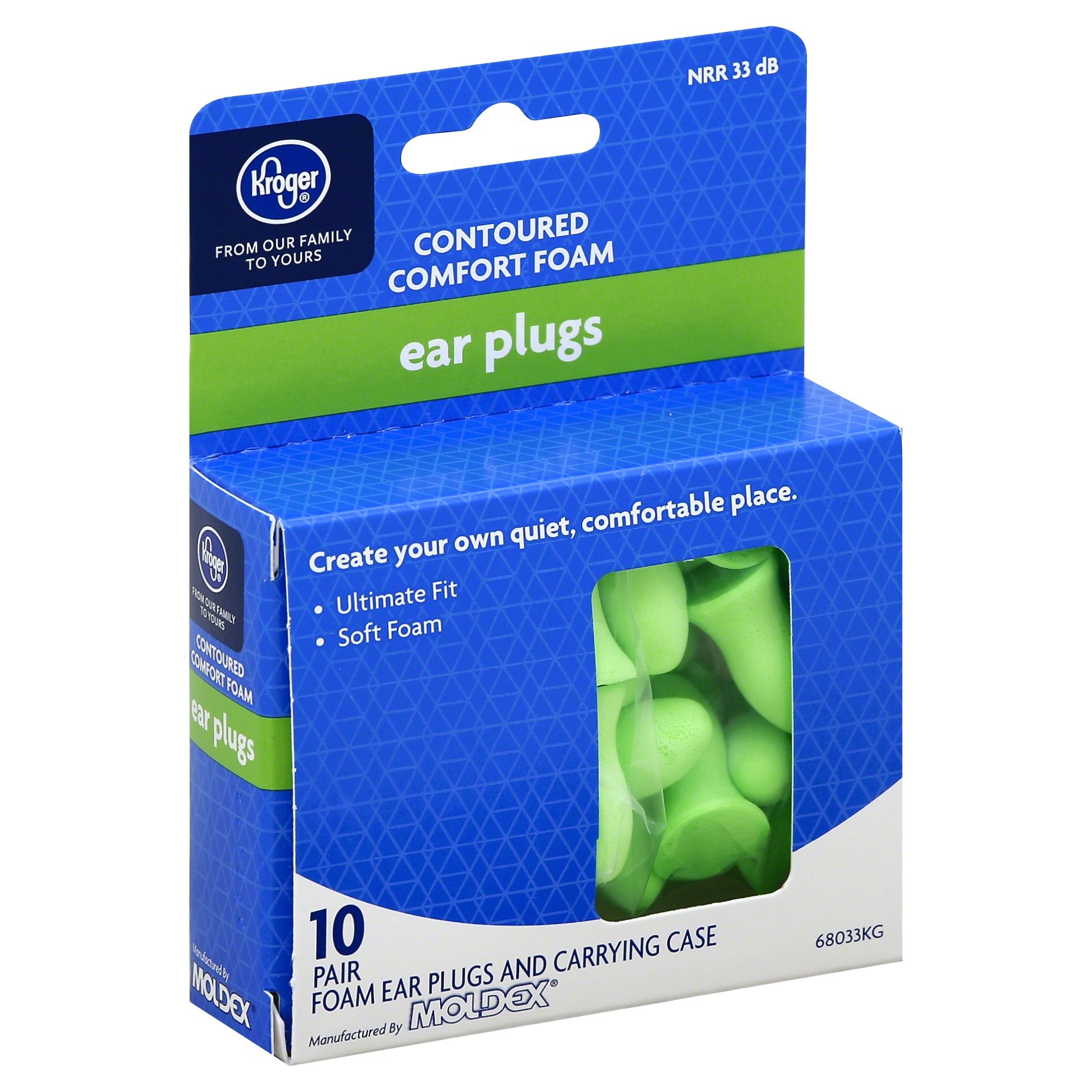 slide 1 of 1, Kroger Contoured Comfort Foam Ear Plugs, 10 ct