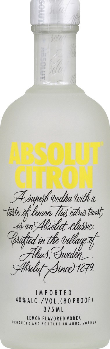 slide 5 of 6, Absolut Citron, 375 ml