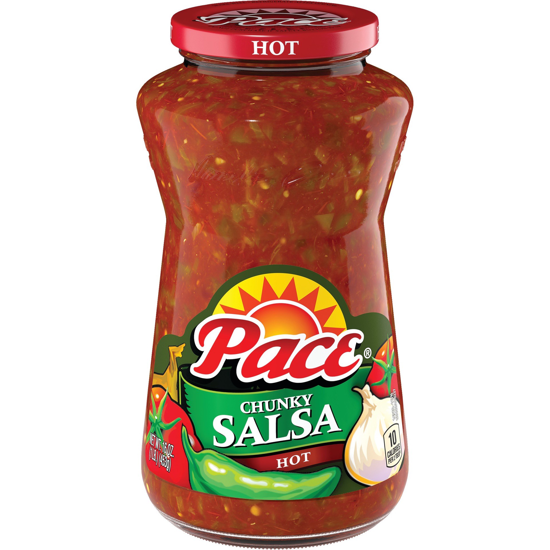 slide 1 of 5, Pace Hot Chunky Salsa, 16 oz