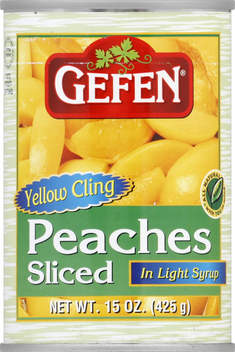 slide 2 of 2, Gefen Peach Slices, 15 oz