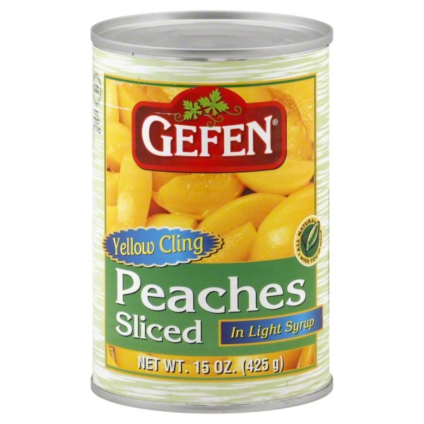 slide 1 of 2, Gefen Peach Slices, 15 oz