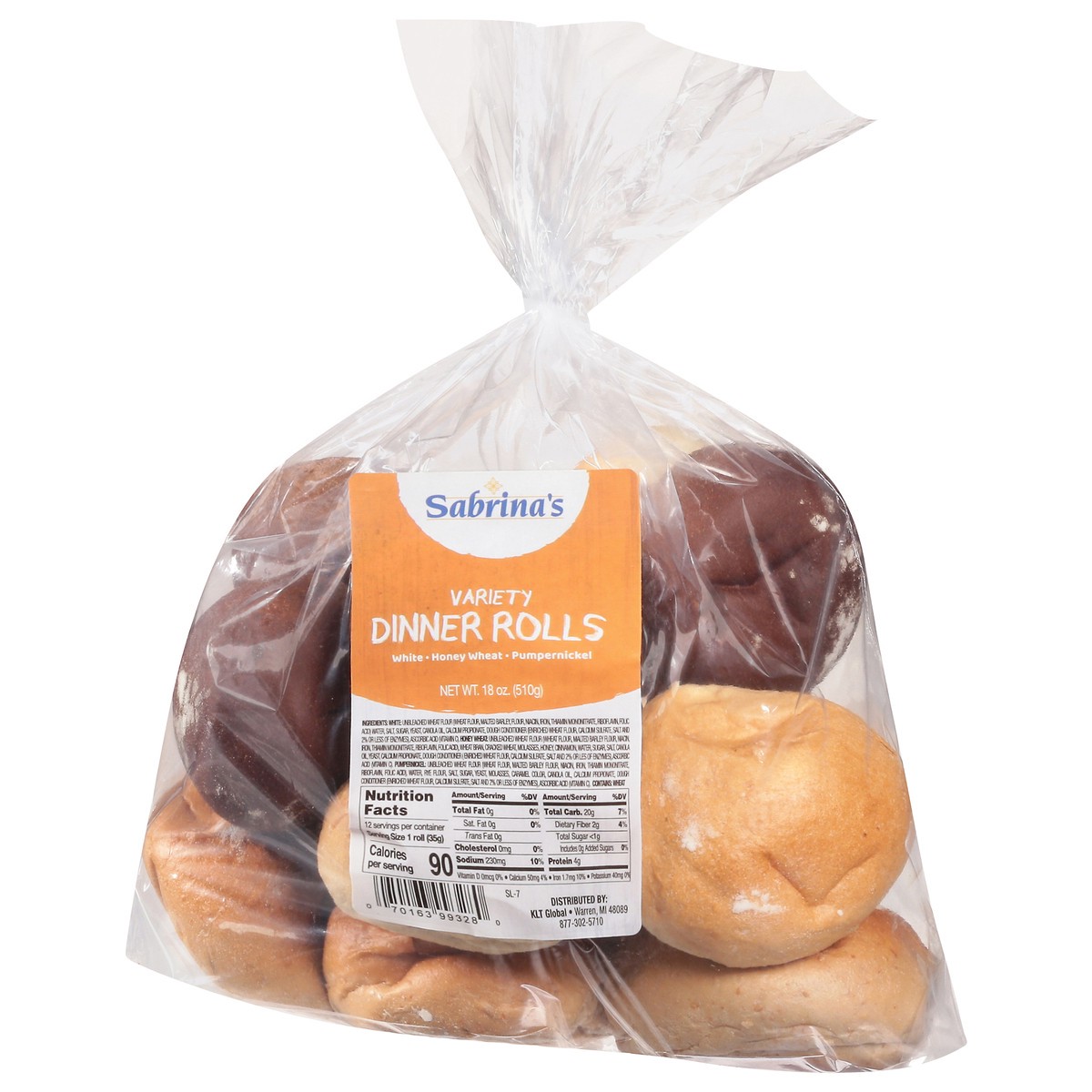 slide 2 of 13, Sabrina's Variety Dinner Rolls 18 oz, 18 oz