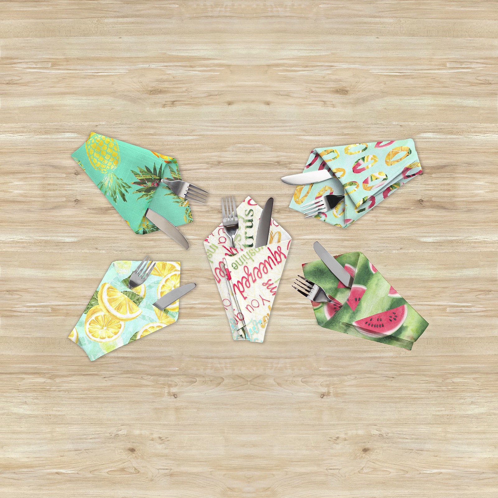 slide 3 of 4, Green Watermelon Cotton Fabric Bundle By Loops & Threads, 1 yd