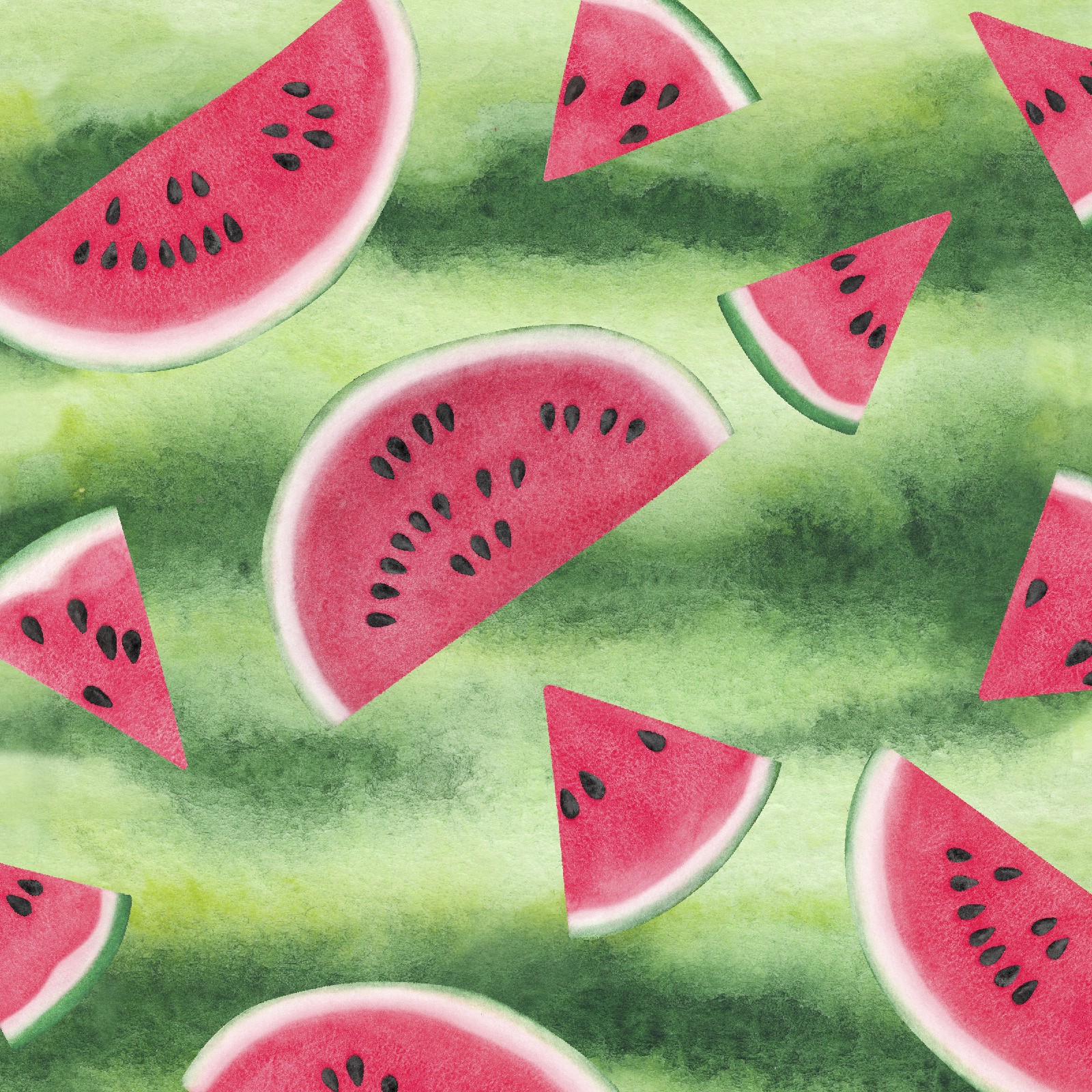 slide 2 of 4, Green Watermelon Cotton Fabric Bundle By Loops & Threads, 1 yd