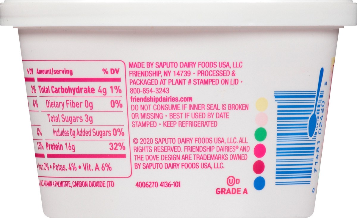 slide 11 of 13, Friendship Dairies Low Fat 1% Milkfat Everyday Style Small Curd Cottage Cheese 8 oz, 8 oz