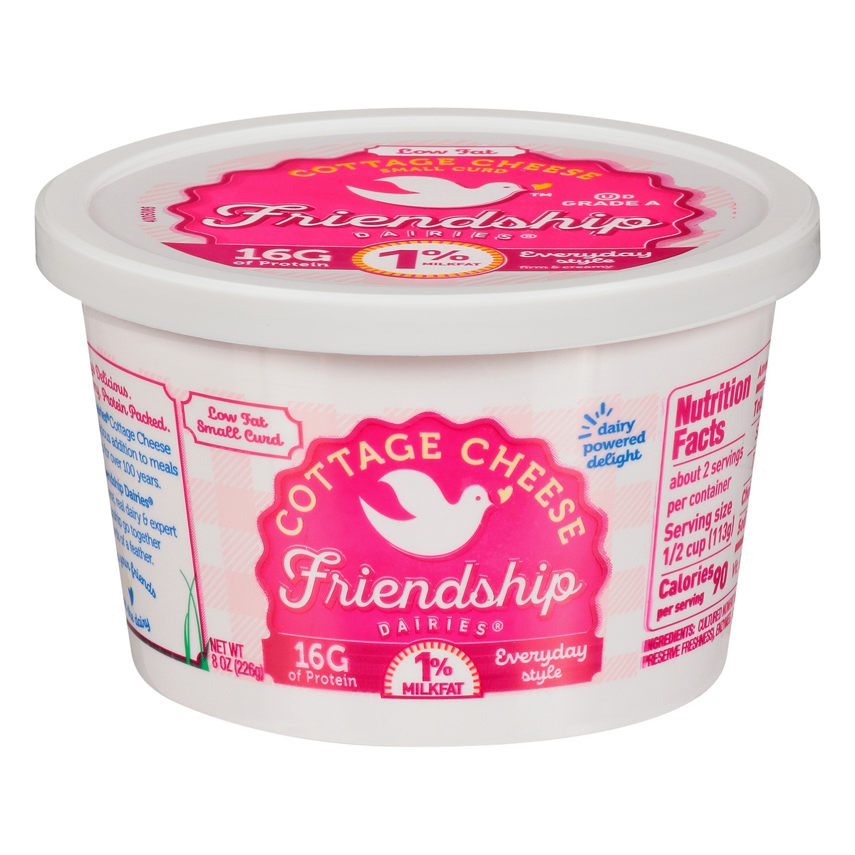 slide 1 of 1, Friendship Dairies Low-Fat Small Curd Cottage Cheese, 8 oz