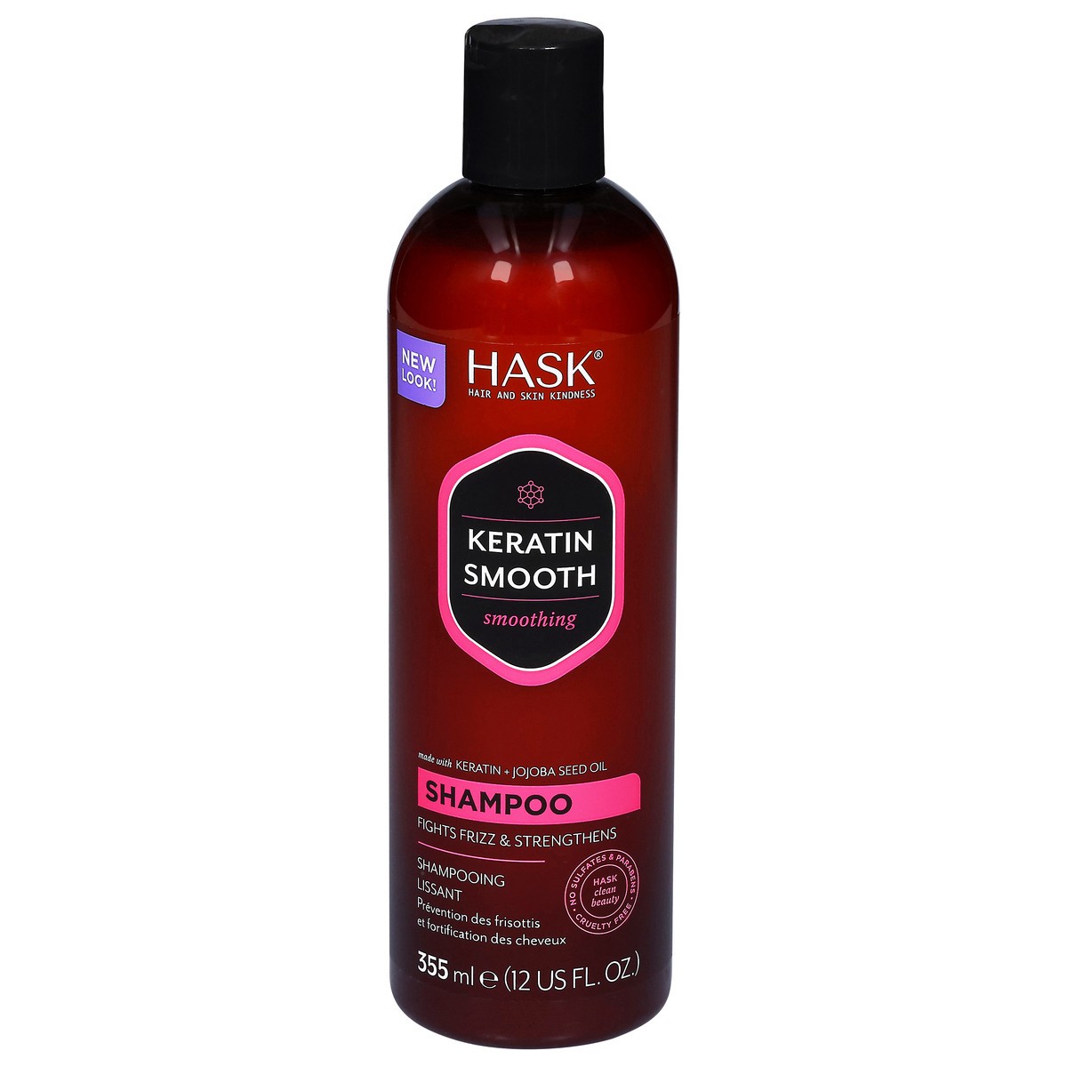 slide 1 of 4, Hask Keratin Protein Smoothing Shampoo 12 fl oz, 12 fl oz