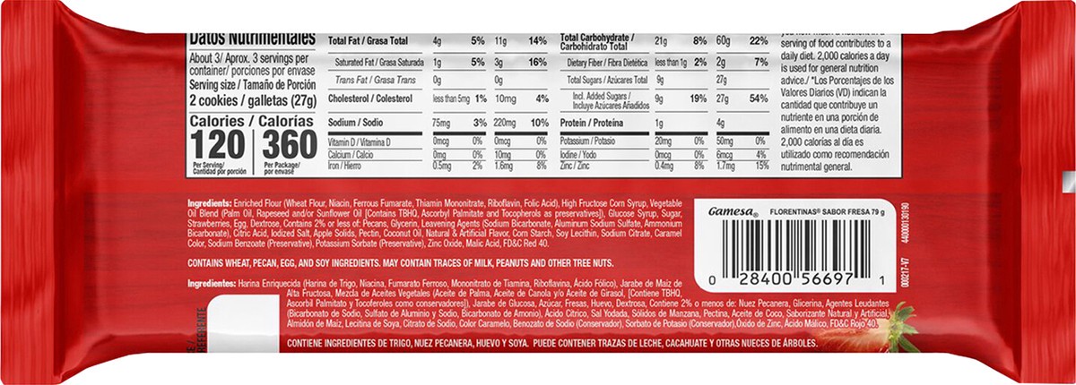 slide 3 of 4, Gamesa Florentinas, Strawberry Flavor, 1 ct