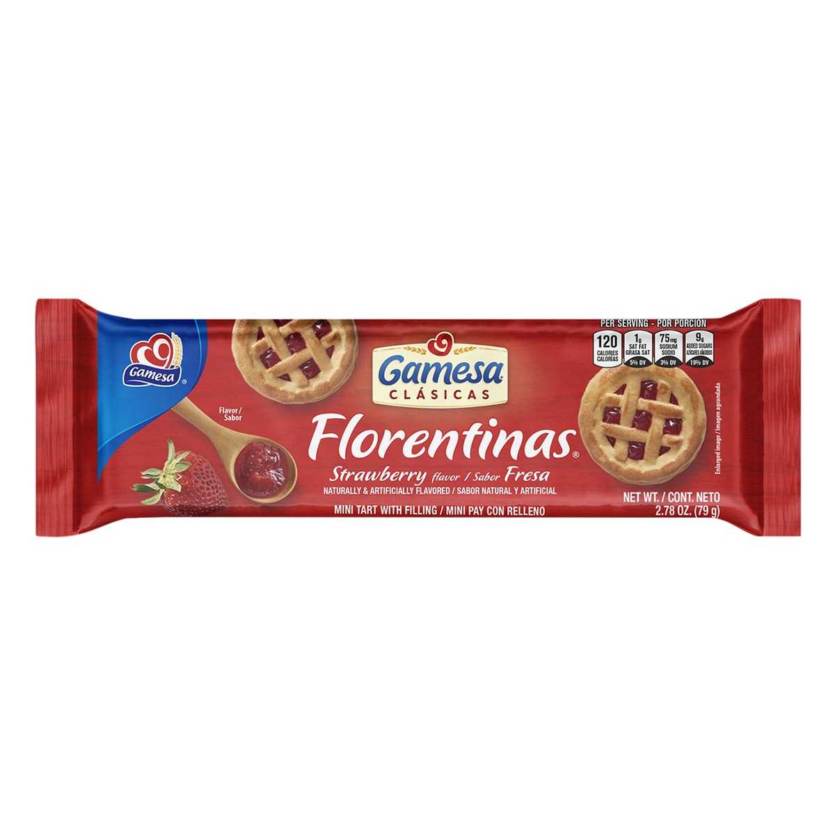 slide 1 of 4, Gamesa Florentinas, Strawberry Flavor, 1 ct