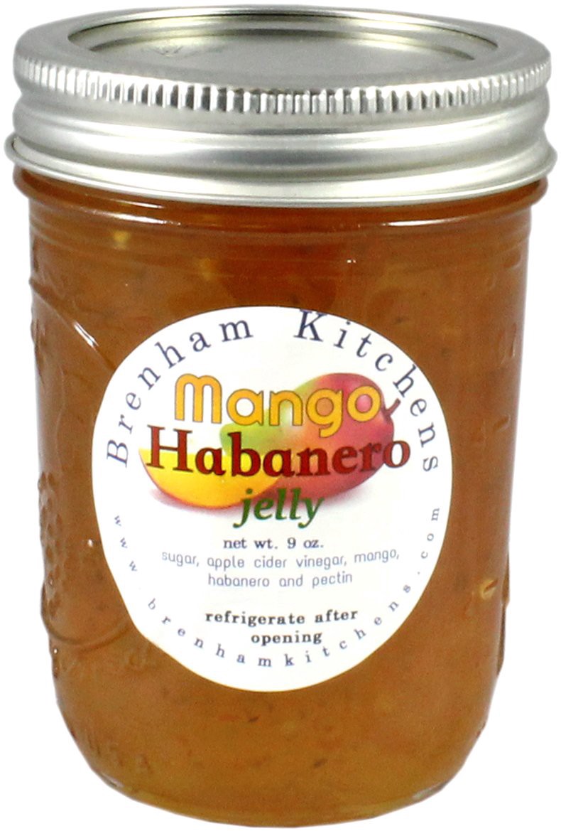 slide 1 of 1, Brenham Kitchens Mango Jalapeno Jelly, 9 oz