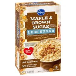 Kroger Less Sugar Maple & Brown Sugar Instant Oatmeal Pouches
