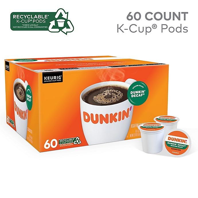 slide 2 of 13, Dunkin' Donuts Decaf Coffee Keurig K-Cup Pods, 60 ct