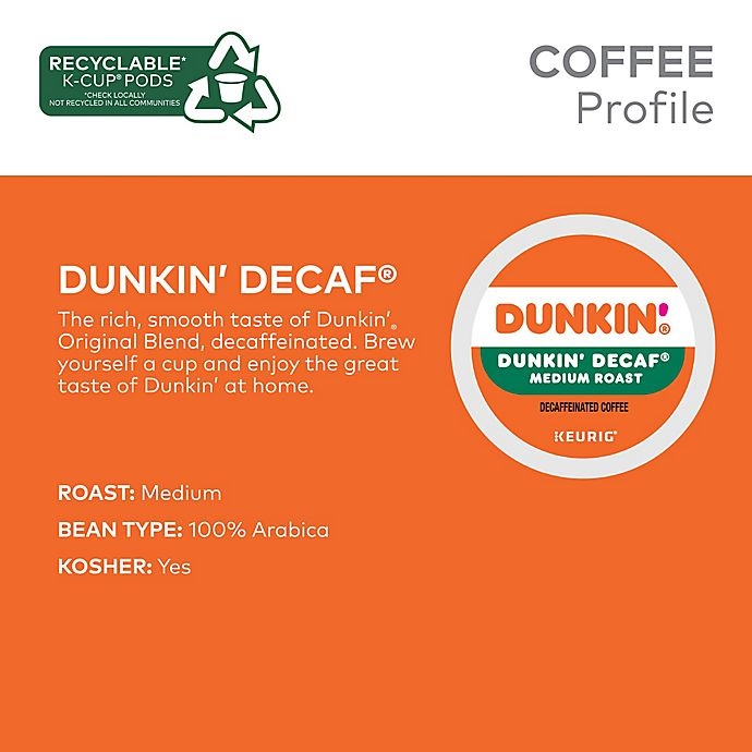 slide 3 of 13, Dunkin' Donuts Decaf Coffee Keurig K-Cup Pods, 60 ct