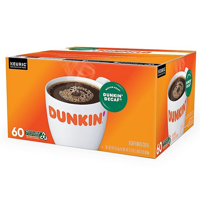 slide 12 of 13, Dunkin' Donuts Decaf Coffee Keurig K-Cup Pods, 60 ct