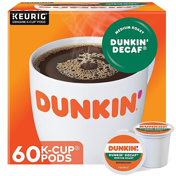 slide 1 of 13, Dunkin' Donuts Decaf Coffee Keurig K-Cup Pods, 60 ct