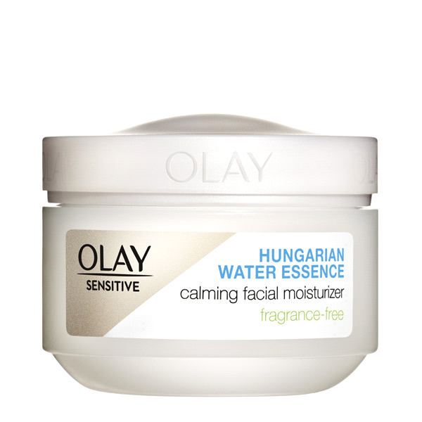 slide 1 of 1, Olay Sensitive Fragrance-Free Calming Facial Moisturizer - Hungarian Water Essence, 2.5 oz