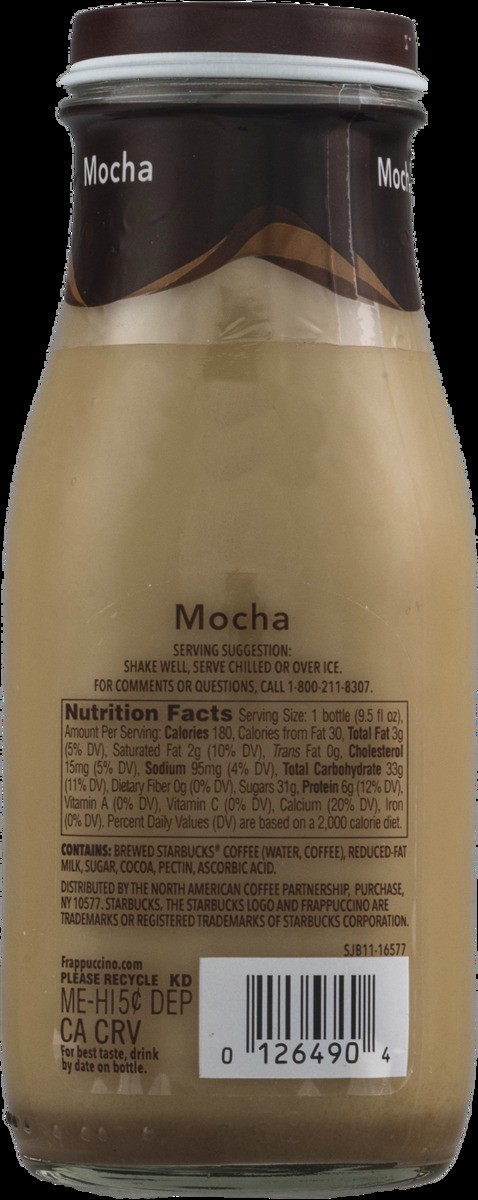 slide 3 of 8, Starbucks Frappuccino Chilled Coffee Drink Mocha - 9.5 fl oz, 9.5 fl oz