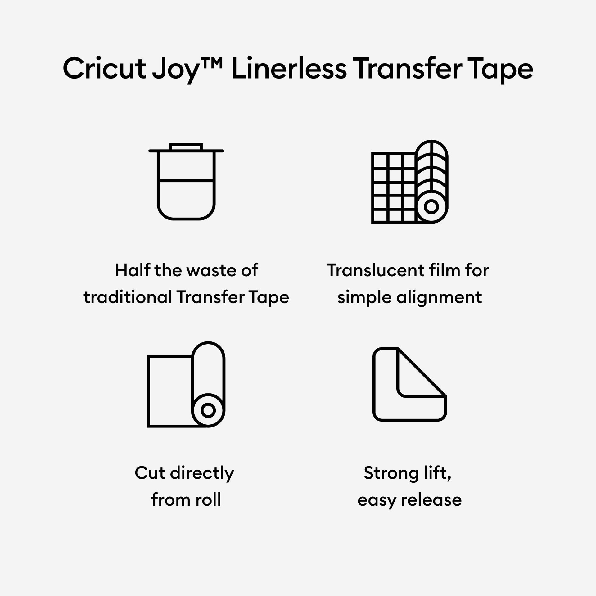 slide 7 of 7, Cricut Joy 10ft. Linerless Transfer Tape, Transparent, 5.5 in x 10 ft
