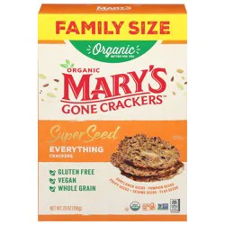 Mary's Gone Crackers Organic Super Seed Everything Crackers Family Size 7.0 oz
