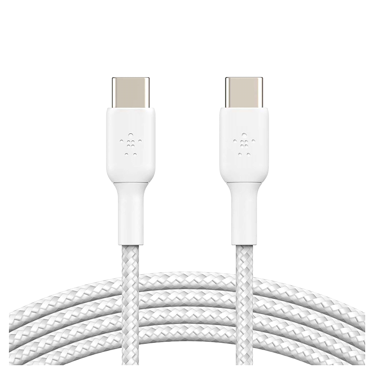 slide 16 of 21, Belkin Usb-C-To-Usb-C Braided Cable, 3.3', White, Cab004Bt1Mwh, 1 ct