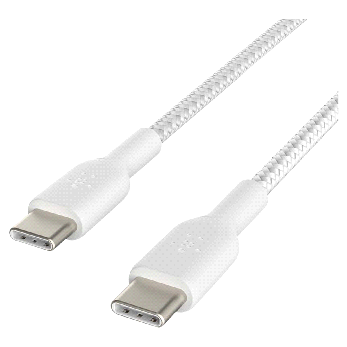 slide 11 of 21, Belkin Usb-C-To-Usb-C Braided Cable, 3.3', White, Cab004Bt1Mwh, 1 ct