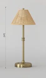 ROOM & RETREAT Rechargeable Rattan Led Table Lamp