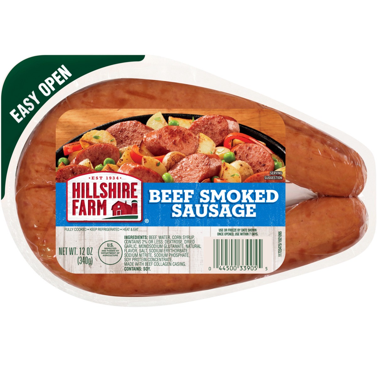 slide 4 of 4, Hillshire Farm® beef smoked sausage, 12 oz