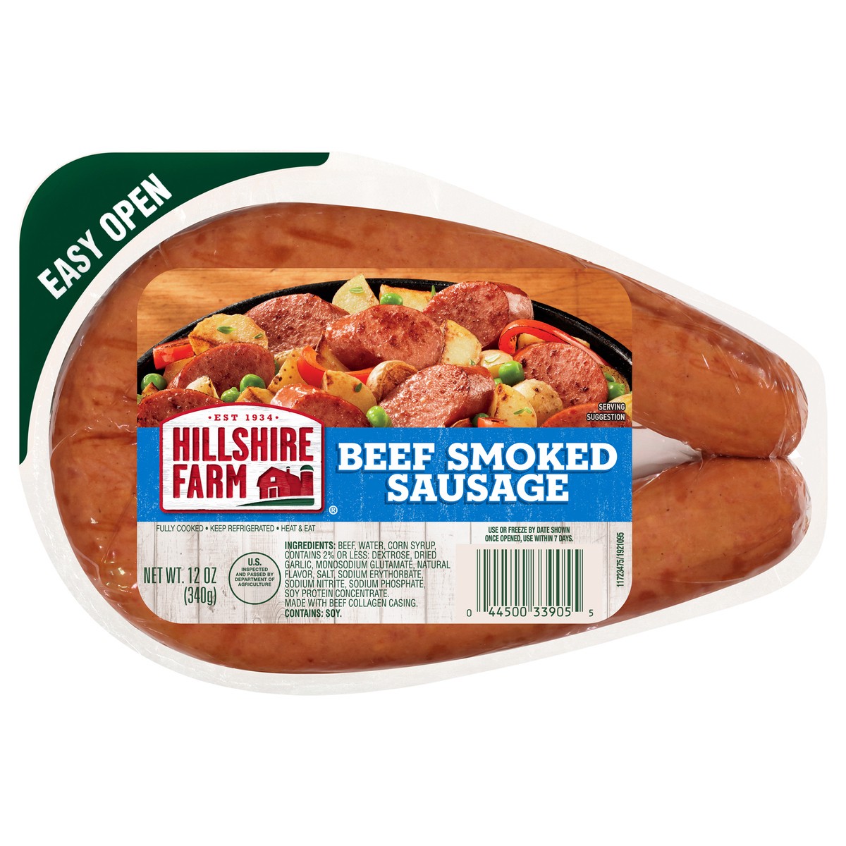 slide 1 of 4, Hillshire Farm® beef smoked sausage, 12 oz
