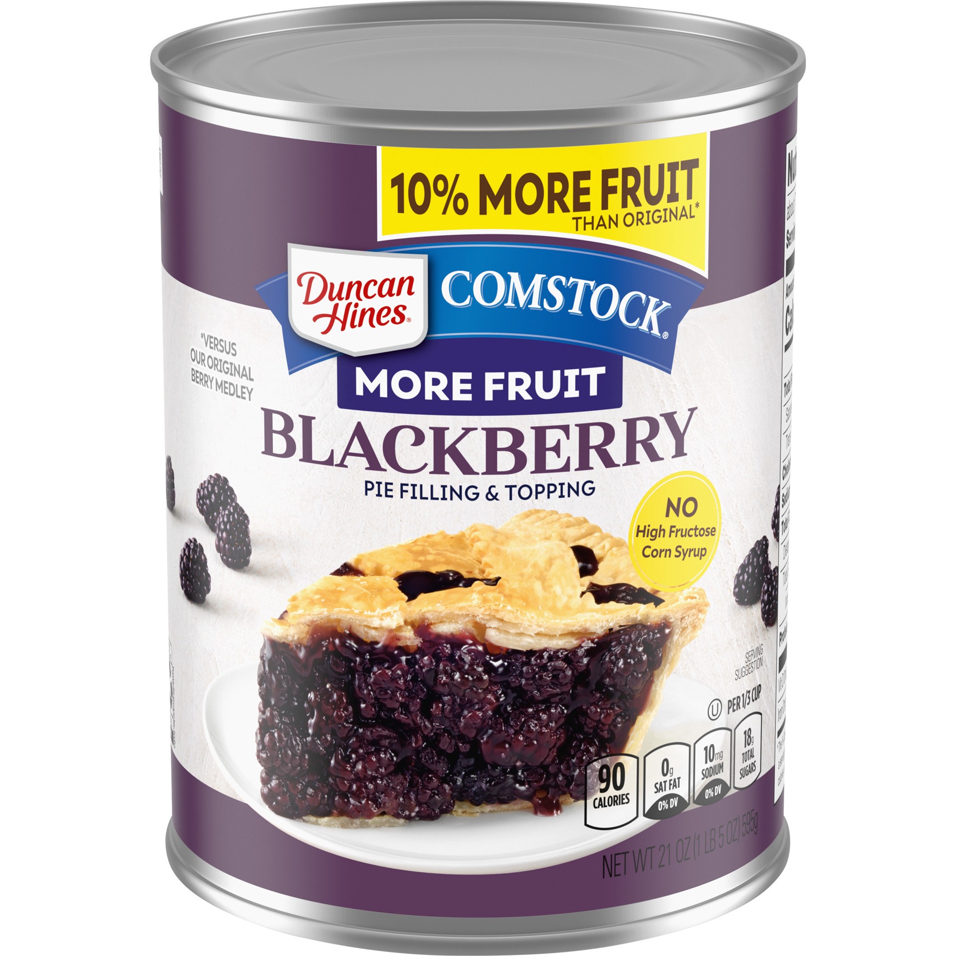 slide 1 of 3, Duncan Hines Comstock Original Blackberry Pie Filling and Topping, 21 oz., 21 oz