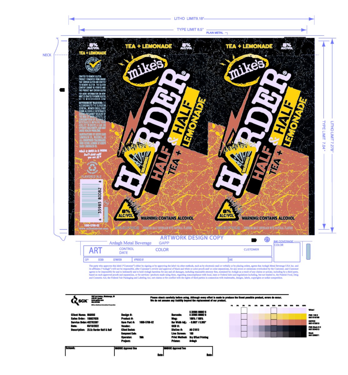 slide 3 of 9, Mike's Harder HARDER Half & Half 23.5oz, 23 oz