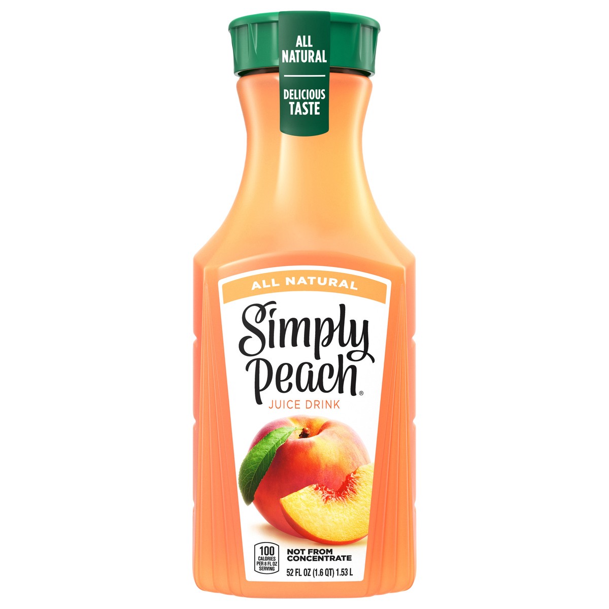 slide 1 of 5, Simply Peach Bottle, 52 fl oz, 52 fl oz