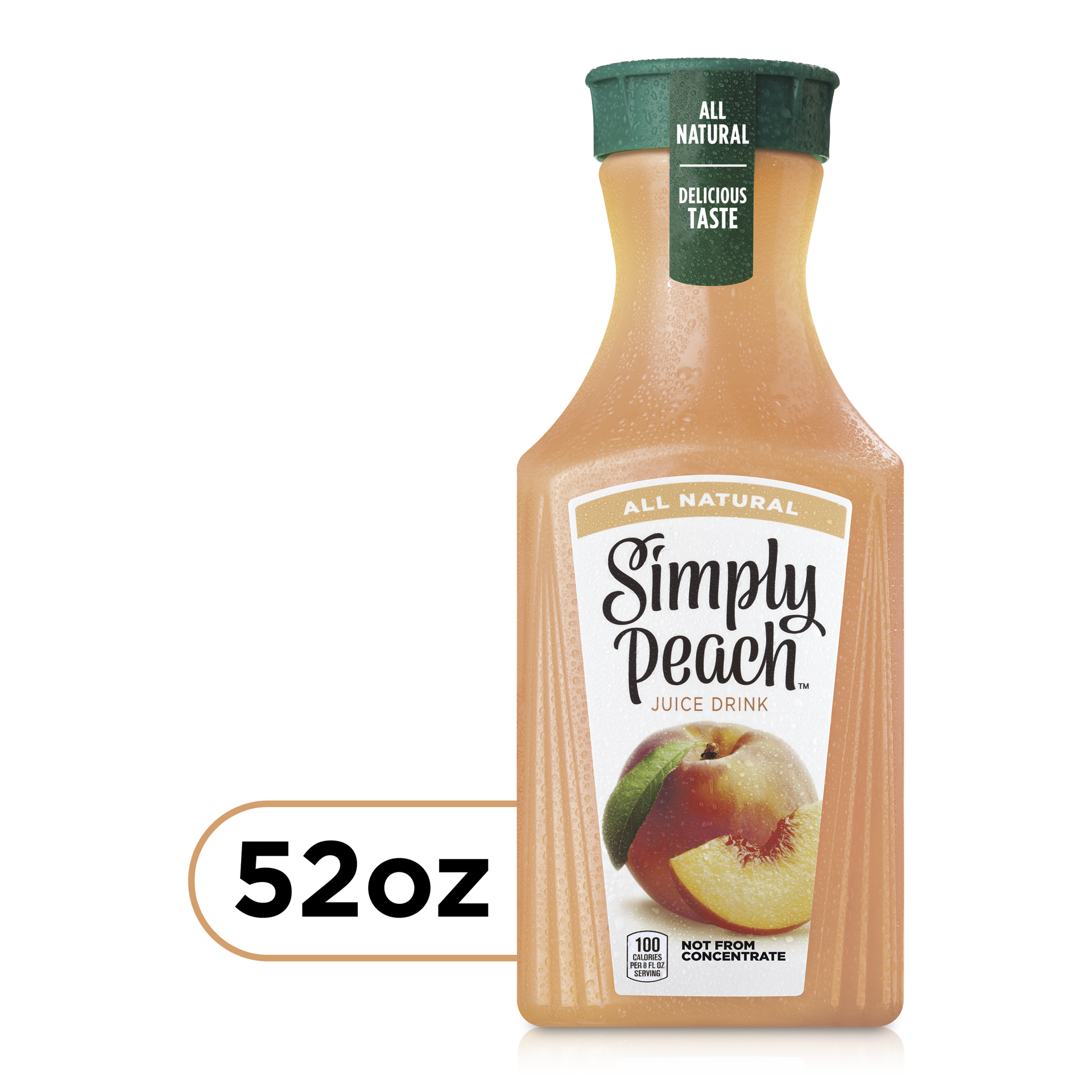 slide 1 of 5, Simply Peach Bottle, 52 fl oz, 1 ct