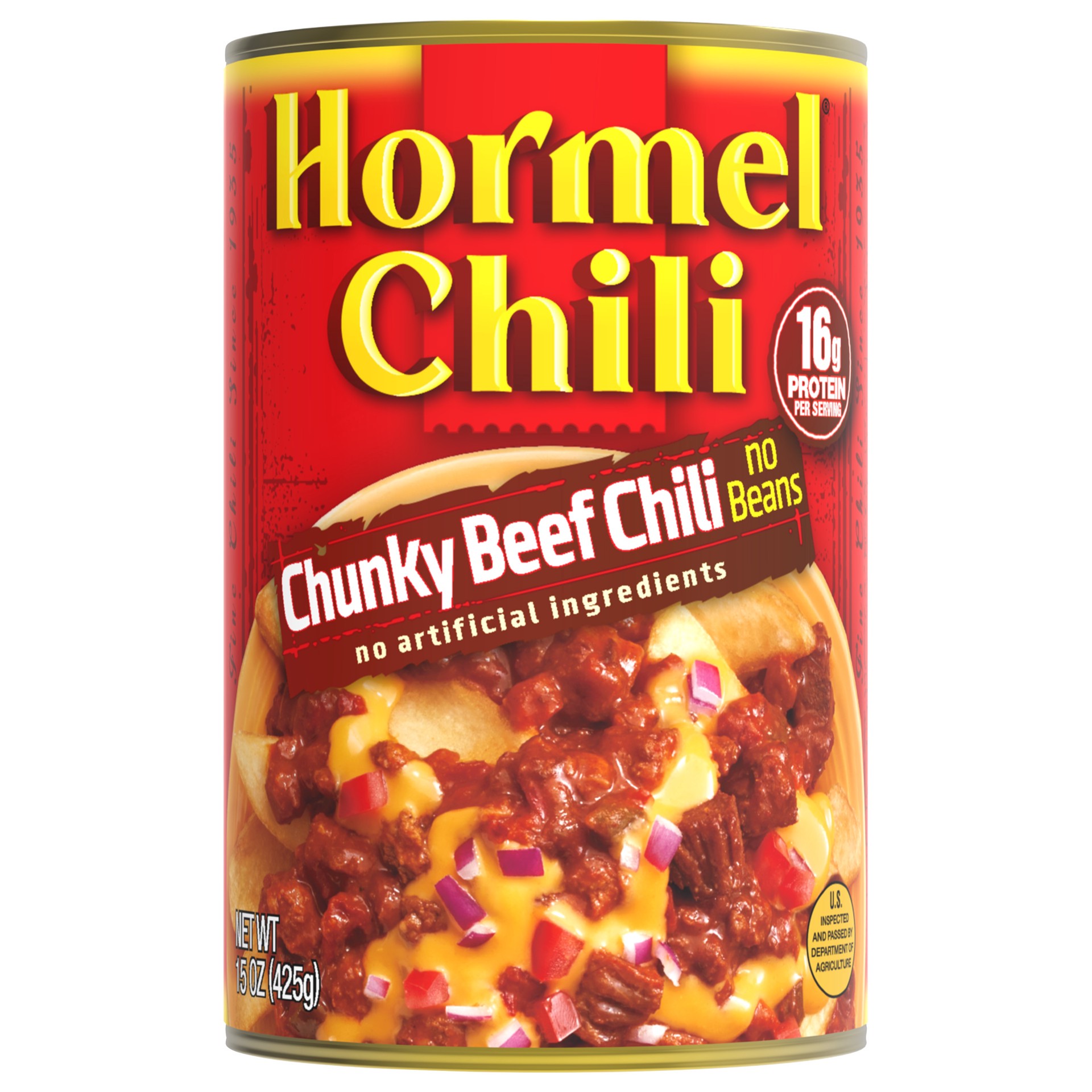 slide 1 of 7, Hormel Chili Chunky Beef Chili No Beans, 15 oz