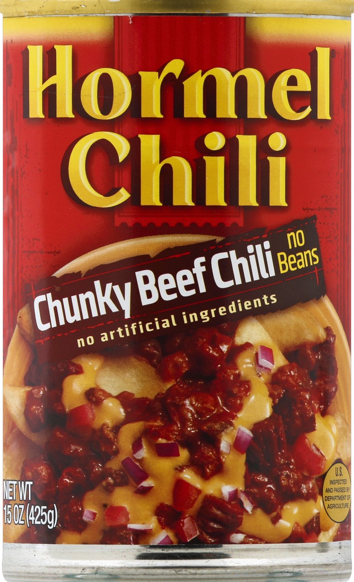 slide 4 of 7, Hormel Chili Chunky Beef Chili No Beans, 15 oz