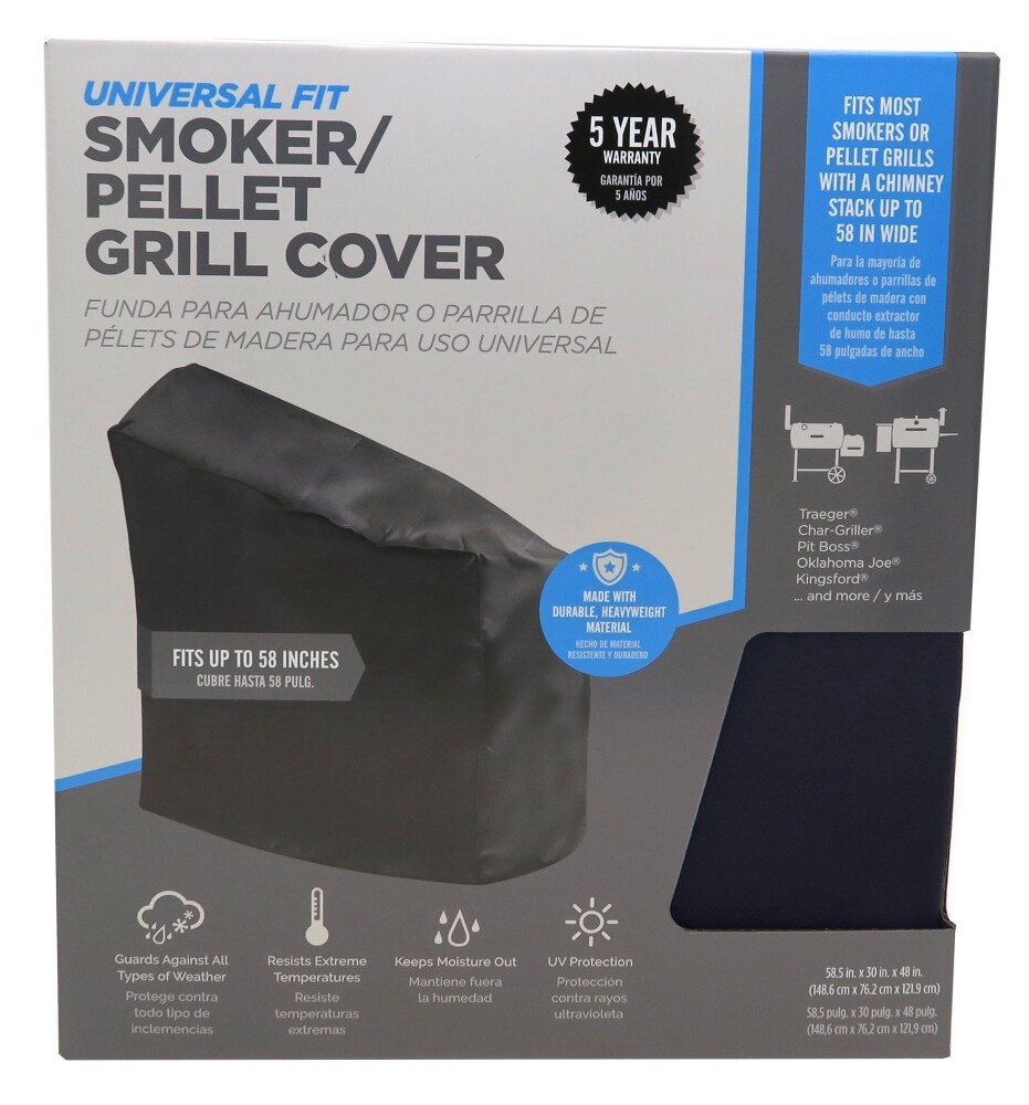 slide 1 of 1, Universal Large Smoker And Grill Cover, 1 ct