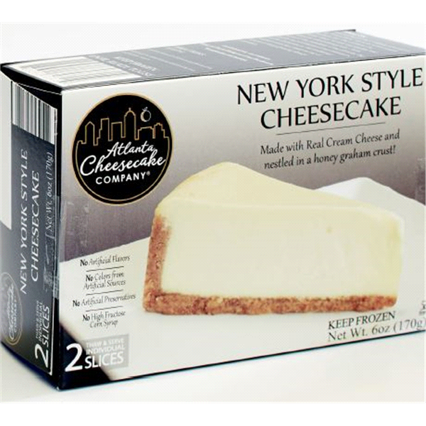 slide 1 of 1, Atlanta Cheesecake Company New York Style Cheesecake Slices, 6 oz