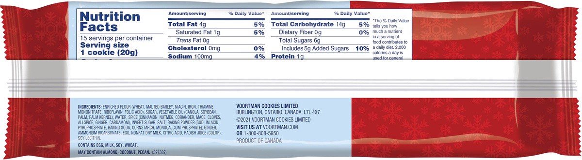 slide 7 of 9, Voortman Bakery Holiday Gingerbread 10.6 oz, 10.6 oz