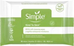 Simple Kind to Skin Micellar Cleansing Wipes 25 ea