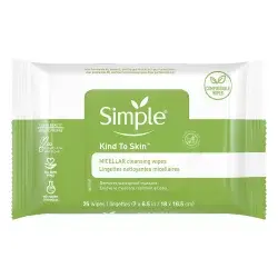Simple Unscented Simple Kind to Skin Micellar Makeup Remover Wipes - 25ct