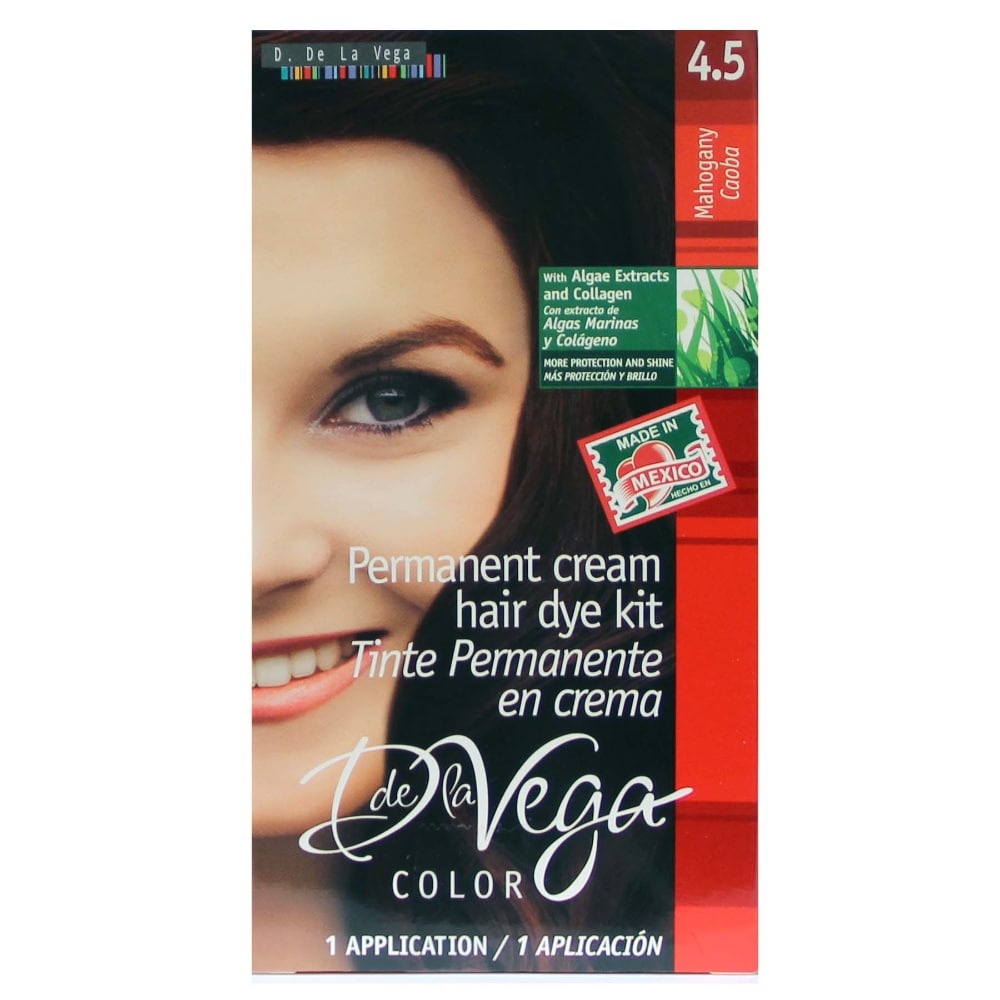 slide 1 of 1, D de la Vega Cream Hair Dye Kit, 4.5 Mahogany, 1 ct