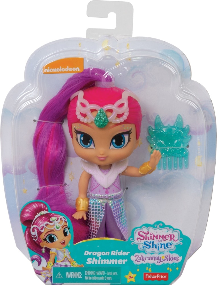 slide 1 of 1, Fisher-Price Shimmer And Shine Zahramay Skies Dragon Rider Shimmer Doll, 1 ct