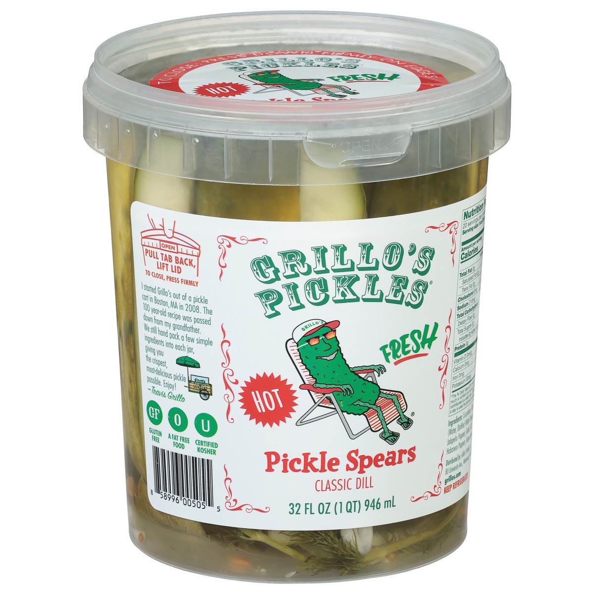 slide 6 of 9, Grillo's Pickles Pickle Spears, 32 fl oz