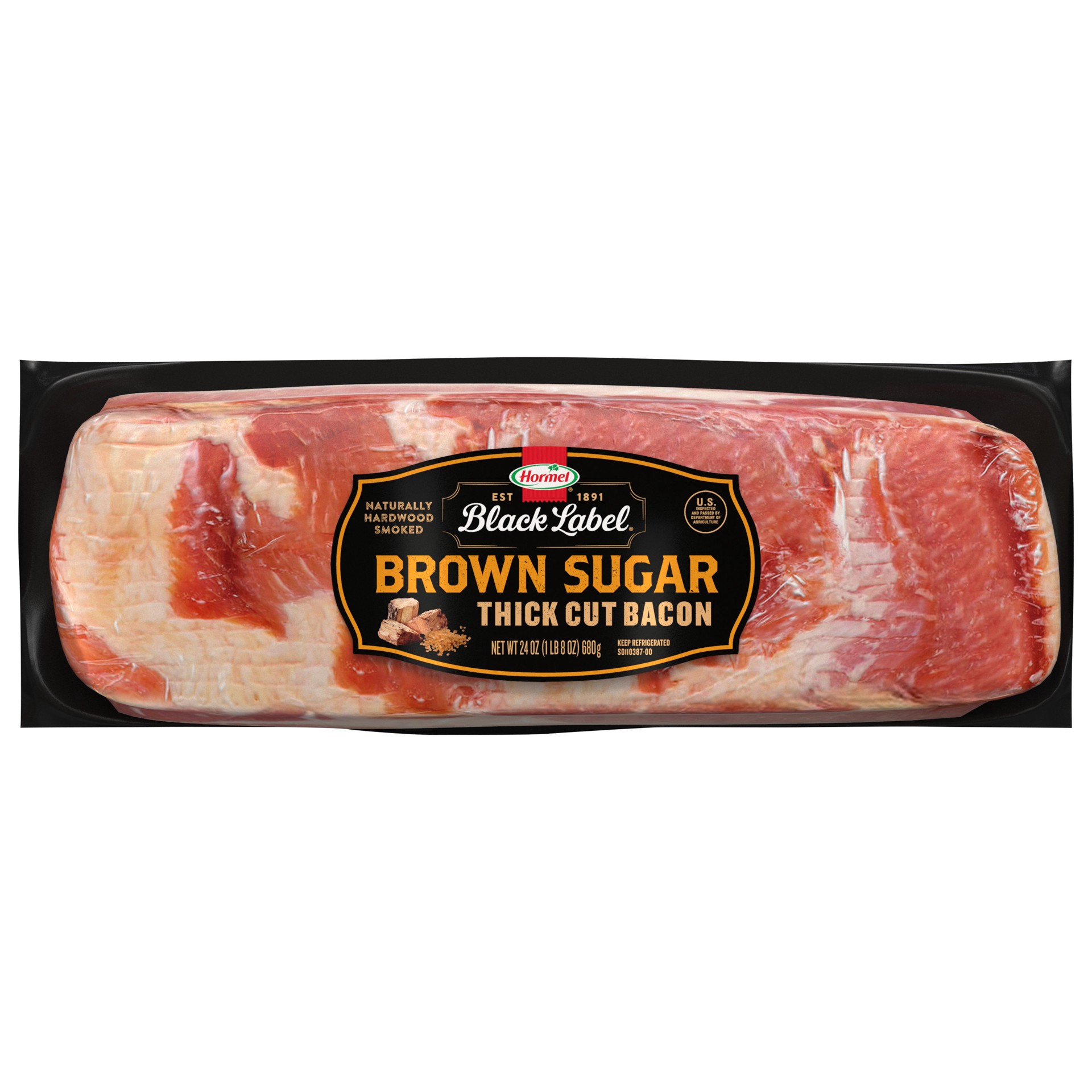 slide 1 of 1, HORMEL BLACK LABEL Brown Sugar Thick Cut Bacon, 24 oz