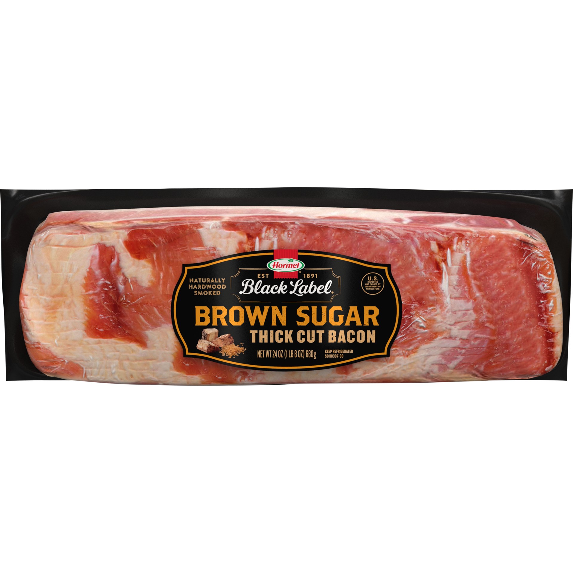 slide 1 of 1, HORMEL BLACK LABEL Brown Sugar Thick Cut Bacon, 24 oz