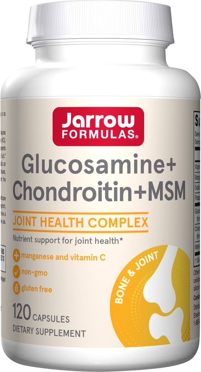 slide 2 of 4, Jarrow Formulas Glucosamine+Chondroitin+Msm Caps, 120 ct