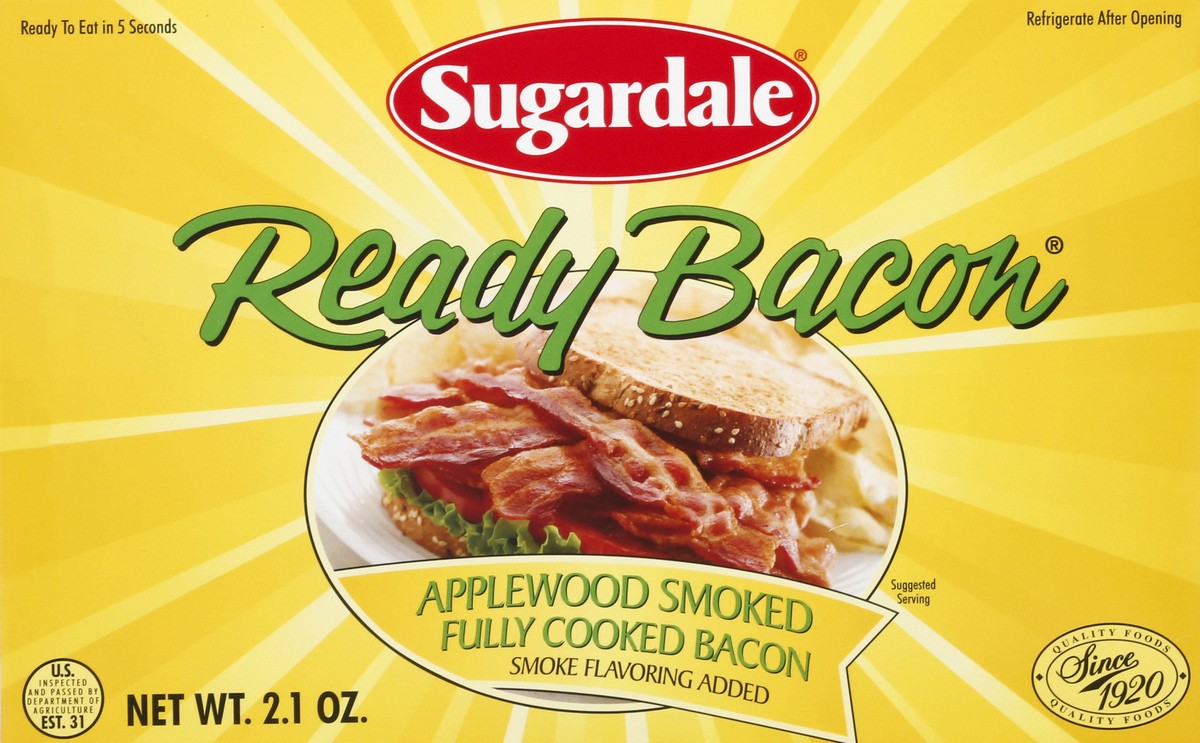 slide 9 of 10, Sugardale Fully Cooked Bacon, 2.1 oz