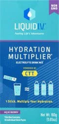 Liquid I.V. Hydration Multiplier Vegan Powder Electrolyte Supplements - Acai Berry - 0.56oz each/10ct