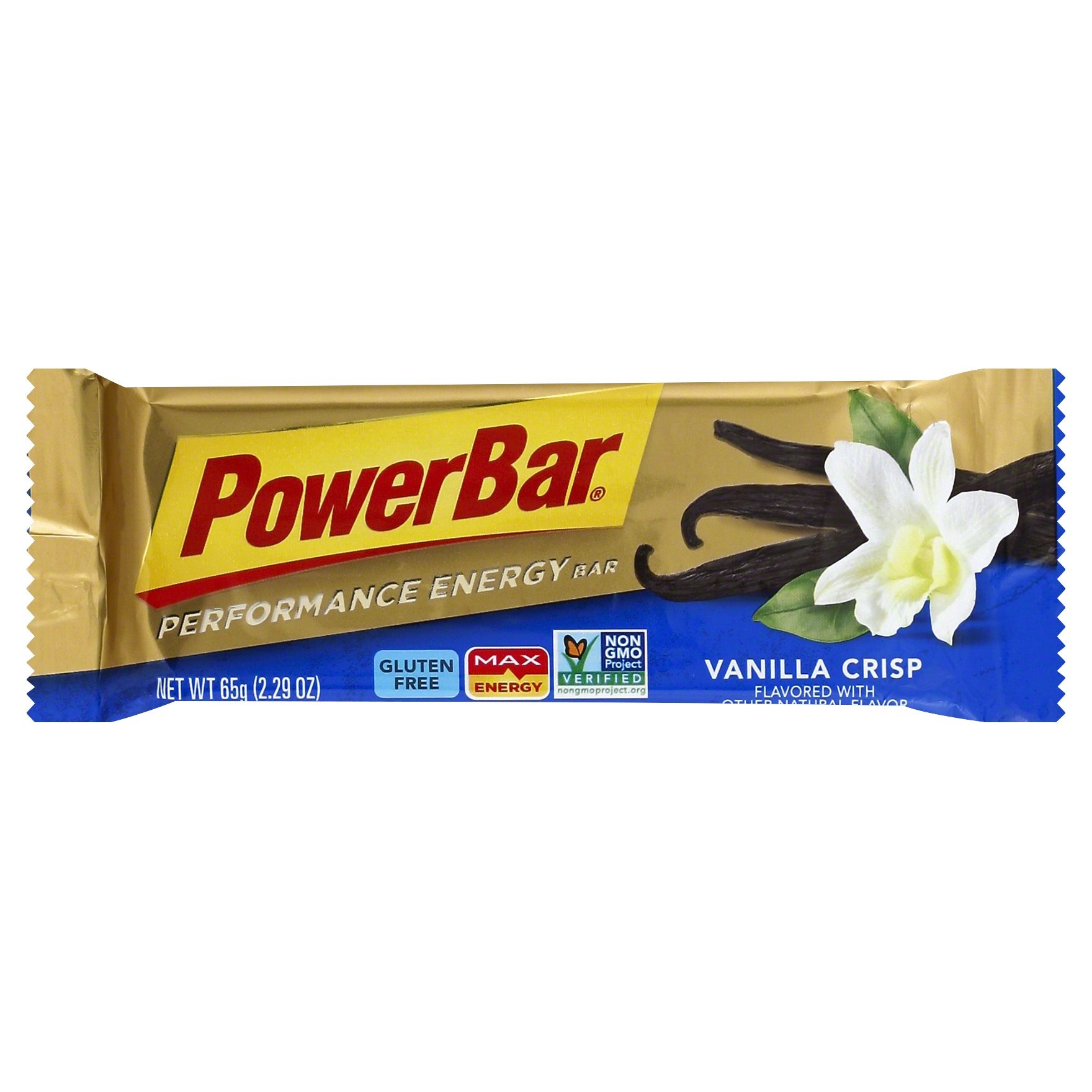 slide 1 of 6, PowerBar Vanilla Crisp Performance Energy Bar, 2.29 oz