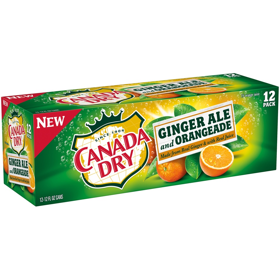 slide 2 of 2, Canada Dry Ginger Ale with Orangeade, 12 ct; 12 oz